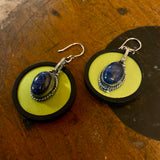 Stylised vintage lapis Lazuli earrings