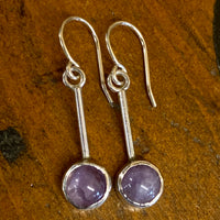 Amethyst and sterling silver earrings