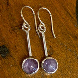 Amethyst and sterling silver earrings