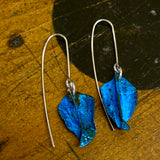 Blue range- leaf forms earrings
