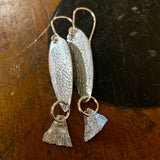 Sterling silver fish earrings
