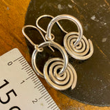 Sterling silver spiral earrings