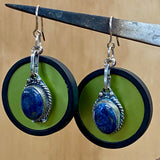 Stylised vintage lapis Lazuli earrings