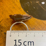 Statement silver and copper flower ring