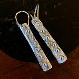 Sterling silver ingot earrings