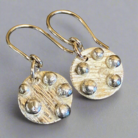 Fine silver ball earrings