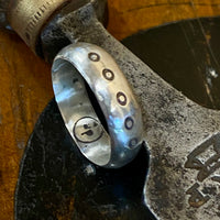 Sterling silver ring (half round)