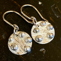 Fine silver ball earrings