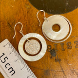 Asymmetrical vintage Mother-of-pearl earrings