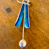 Fine silver flower form earrings