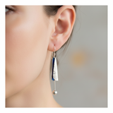 Fine silver flower form earrings