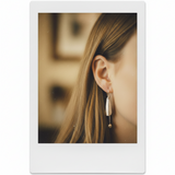 Fine silver flower form earrings