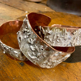 Copper and sterling silver wrist bangle/bracelet set
