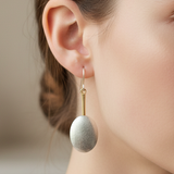 Sterling and brass (cuff link) earrings