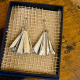 Fine silver flower earrings