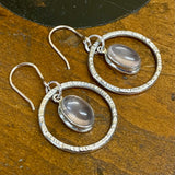Pale pink rose quartz earrings