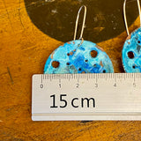 Blue range- copper moon earrings