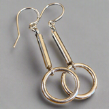 Sterling bar and hoop earrings