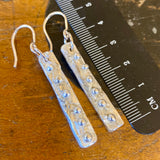 Sterling silver ingot earrings