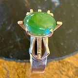 Vintage gold and pounamu ring