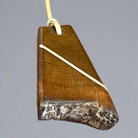 Swamp tōtara and sterling silver pendant/ necklace