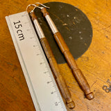 Vintage bobbin with sterling silver earrings