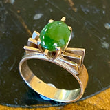 Vintage gold and pounamu ring