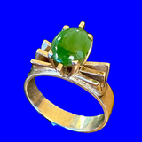 Vintage gold and pounamu ring