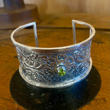 Upcycled vintage sterling napkin holder wrist bracelet/bangle
