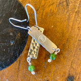 Sterling silver and pounamu earrings