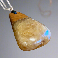 Kauri gum and swamp kauri pendant