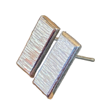 Sterling silver panel studs.