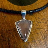 Vintage rose quartz pendant necklace