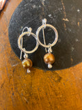 Vintage pearls and sterling silver earrings
