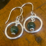 Halo set vintage pounamu earrings