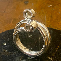 Sterling silver curl wrap ring