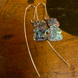 Vintage pāua tiki earrings