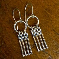 Vintage bracelet link earrings