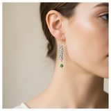 Sterling silver and pounamu earrings