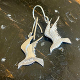 Sterling silver seagull earrings