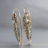 Fine silver over copper fixed hook earrings