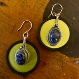Stylised vintage lapis Lazuli earrings