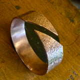 Hammer textured copper wrist bracelet/bangle