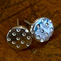 Fins silver stud earrings