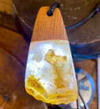Kauri gum and swamp kauri pendant