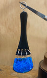Ebony, silver and copper pendant necklace