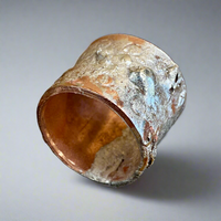 Copper and sterling silver ring