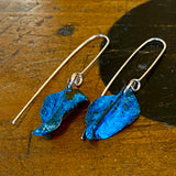 Blue range- leaf forms earrings