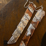 Copper and silver earrings