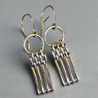 Vintage bracelet link earrings